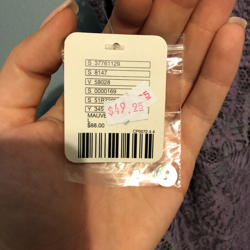 Free people L lace floral dress wedding mauve - Picture 7 of 7